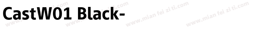 CastW01 Black字体转换